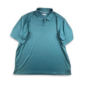 Columbia Men’s XXL Blue Teal Performance Polo Shirt Outdoor Golf Athletic